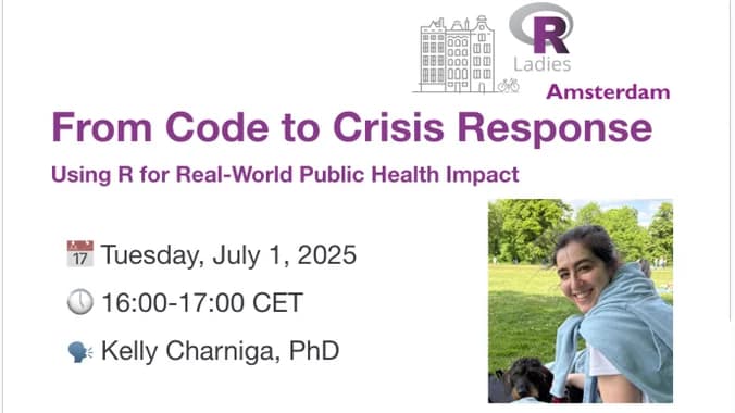 image showcasing event: From Code to Crisis Response: Using R for Real-World Impact [ONLINE]