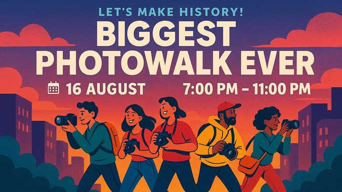 image showcasing event: The Biggest Photowalk Ever! (W/ The Photographers Club)