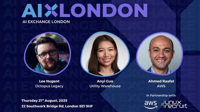 image showcasing event: AI Exchange August - AWS, Octopus Legacy, Utility Warehouse