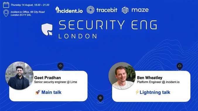 image showcasing event: London Security Engineering August Event